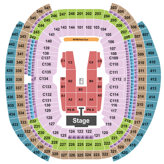 Allegiant Stadium Luke Bryan Seating Chart